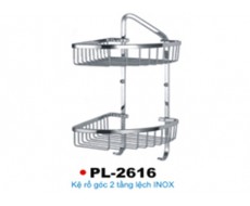 Kệ rổ góc 2 tầng lệch INOX