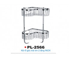 Kệ rổ góc trái tim 2 tầng INOX